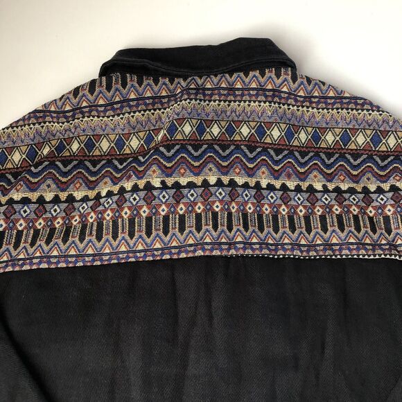 Emery Rose Women’s Tapestry Top Portion Black Crop Jacket Size XL - Picture 13 of 13